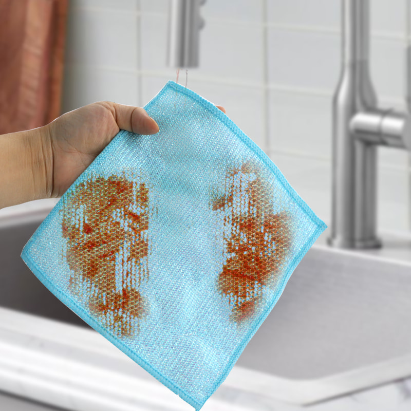 Torr och våt silverfiberduk Färgad silkebambufiberskurduk